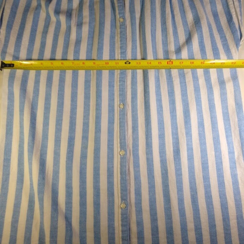 NWOT Old Navy L/tall  sky blue+white stripes short sleeve long dress - Picture 6 of 13